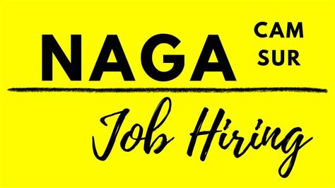 400+ Hiring Jobs, Employment in Naga 27 August, 2024.